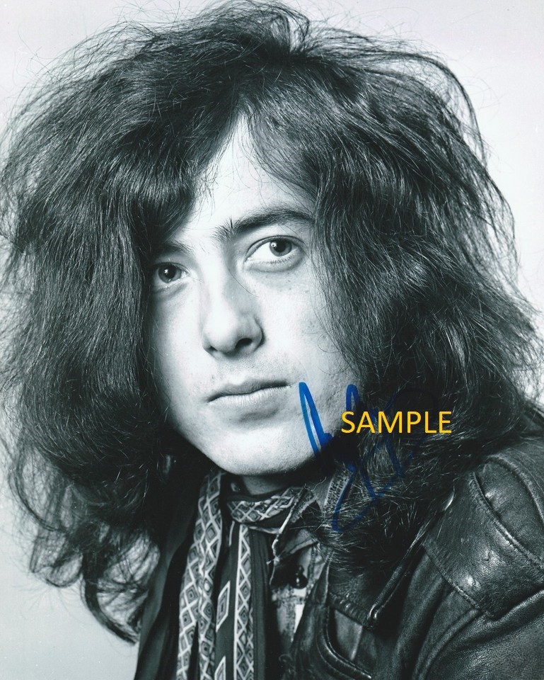 JIMMY PAGE REPRINT SIGNED 8X10 PHOTO AUTOGRAPHED MAN CAVE GIFT LED ZEPPELIN BAND