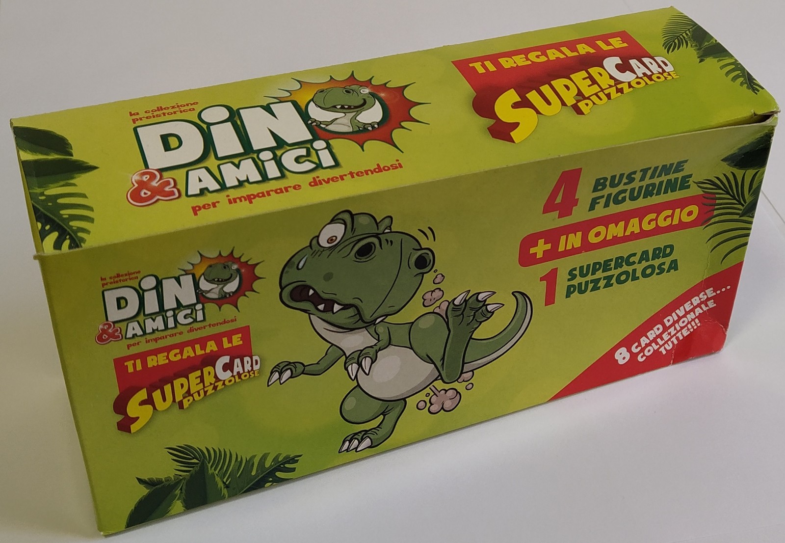Dino & Amici Box 10 Flowpacks Stickers + Cards Fol-Bo Dinosaurs