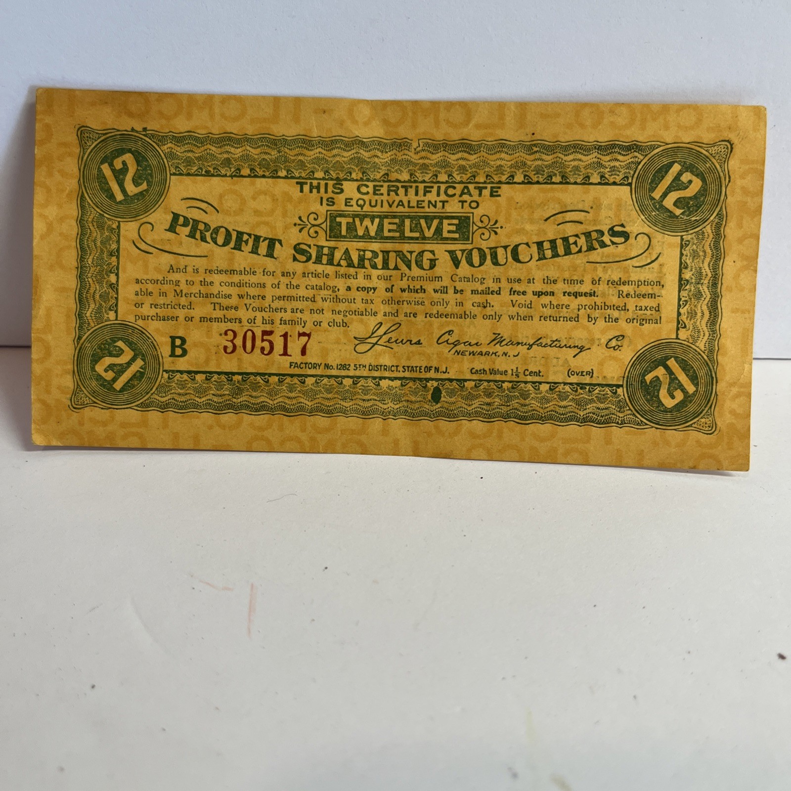 Profit Sharing Vouchers 