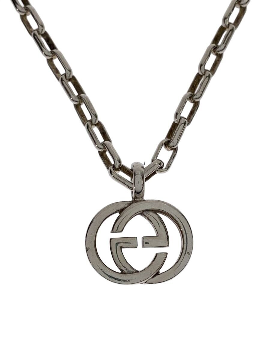 Gucci Necklace Sv925 Slv With Top Mens Chain Interlocking G M1t56