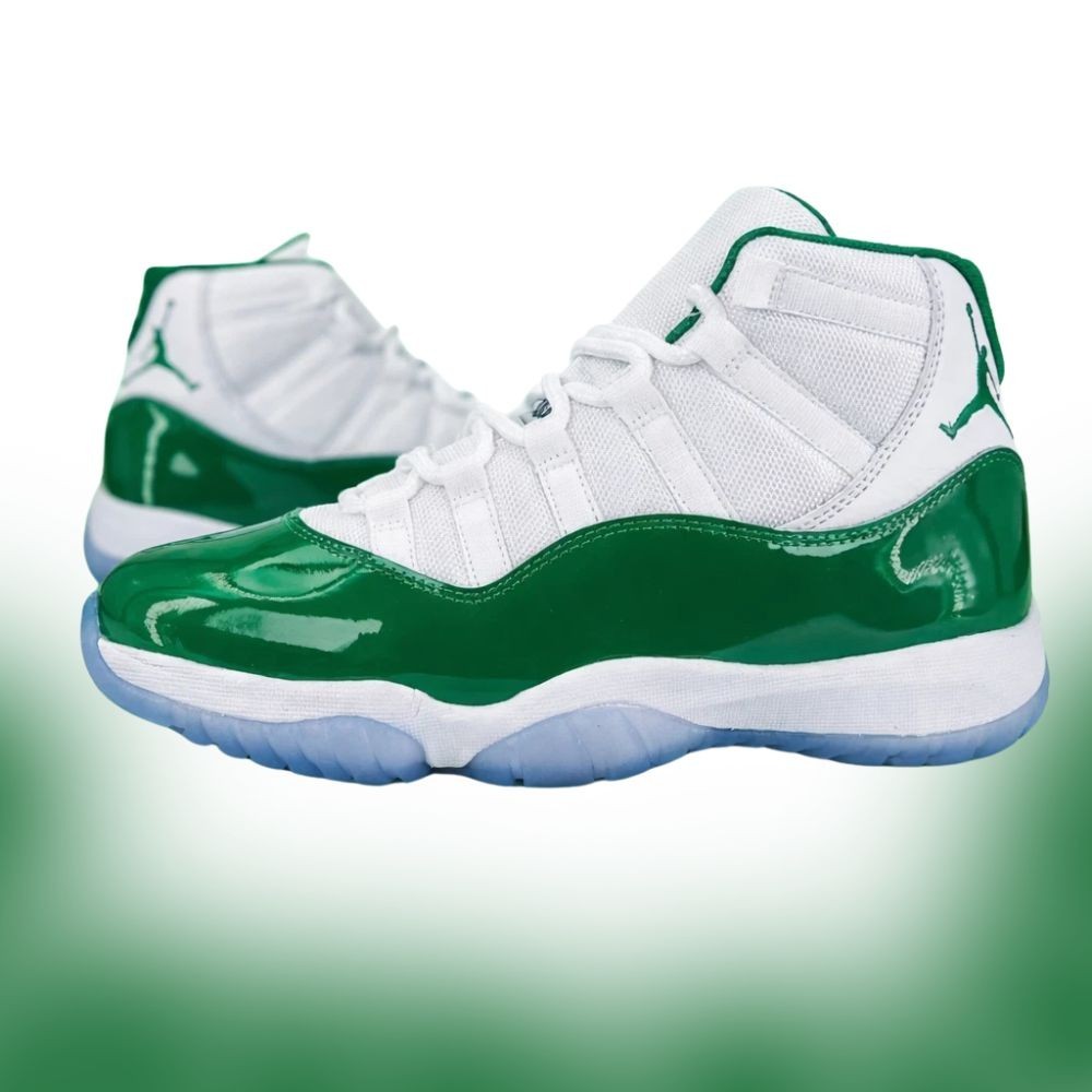 NEW MEN Jordan 11 white green - Size US 7-12