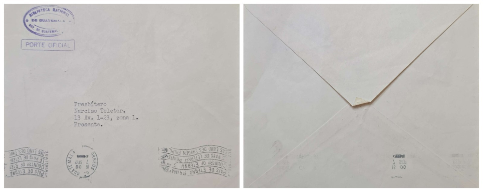 O) GUATEMALA, OFFICIAL ATTIRE, NATIONAL LIBRARY, SLOGAN, INTERNAL SERVICE