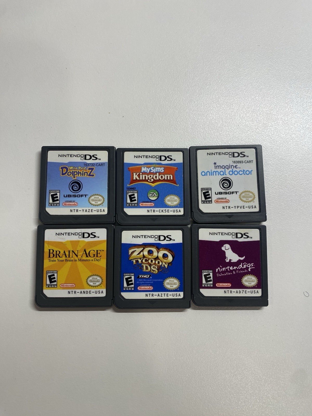 6x Nintendo DS Games Lot NDS Video Game Cartridges Only No Cases Nintendogs