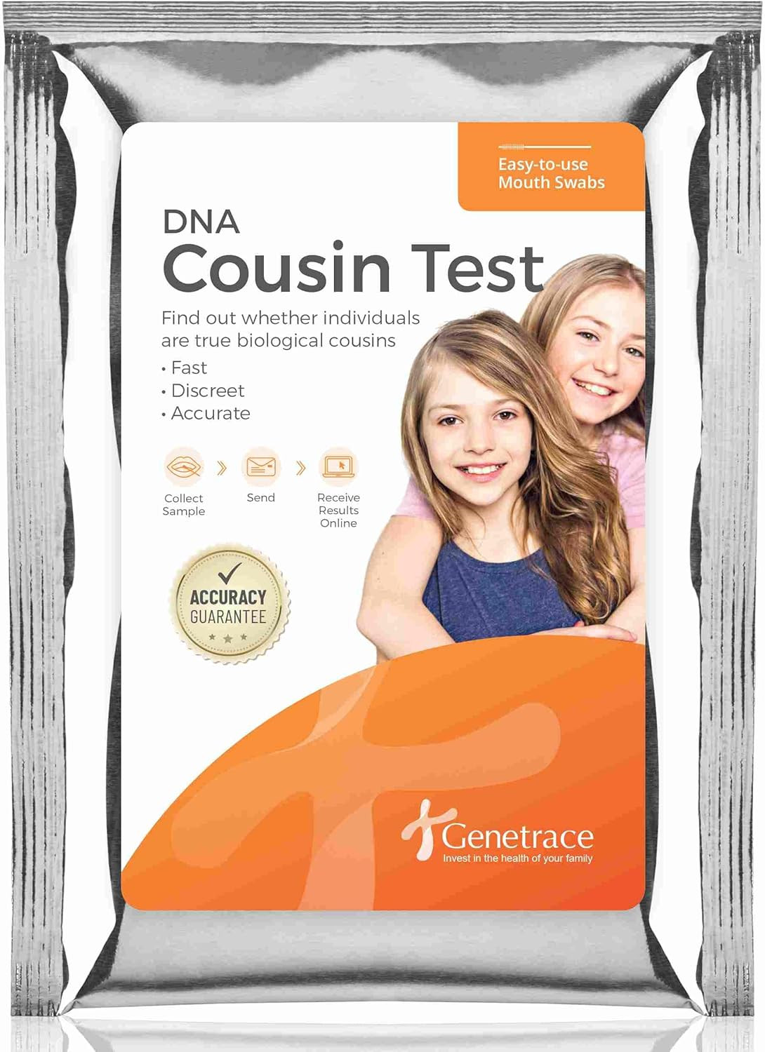 DNA Cousin Test - At-Home Collection Kit for Two Potential Cousins - Lab Fees &