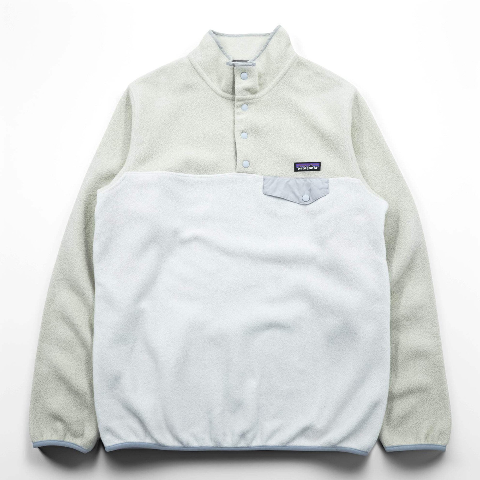 Patagonia Synchilla Snap-T Fleece Pullover Men's L Oatmeal Gray Two-Tone