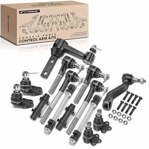  Set of 14, Front Upper Lower Ball Joint, Inner Outer Tie Rod End & Adjusting 