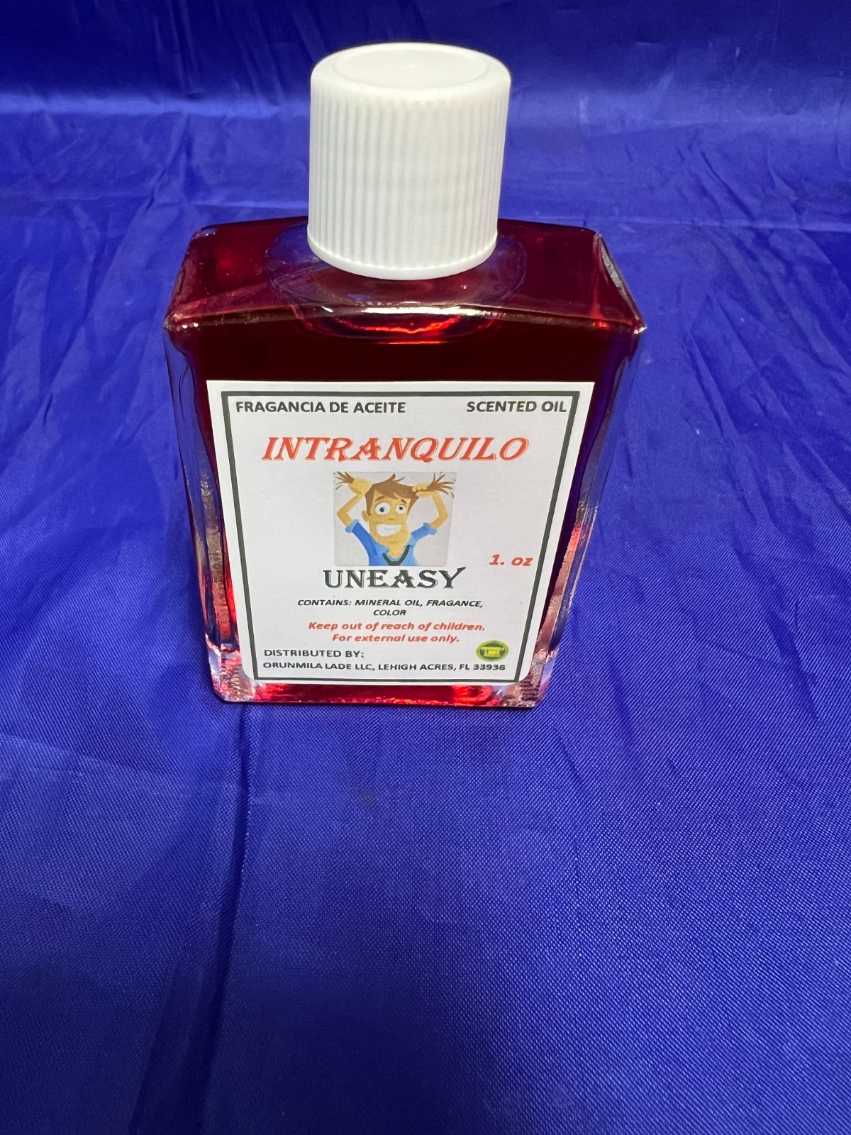 Oil, Aceite Uneasy INTRANQUILO  religion yoruba santeria
