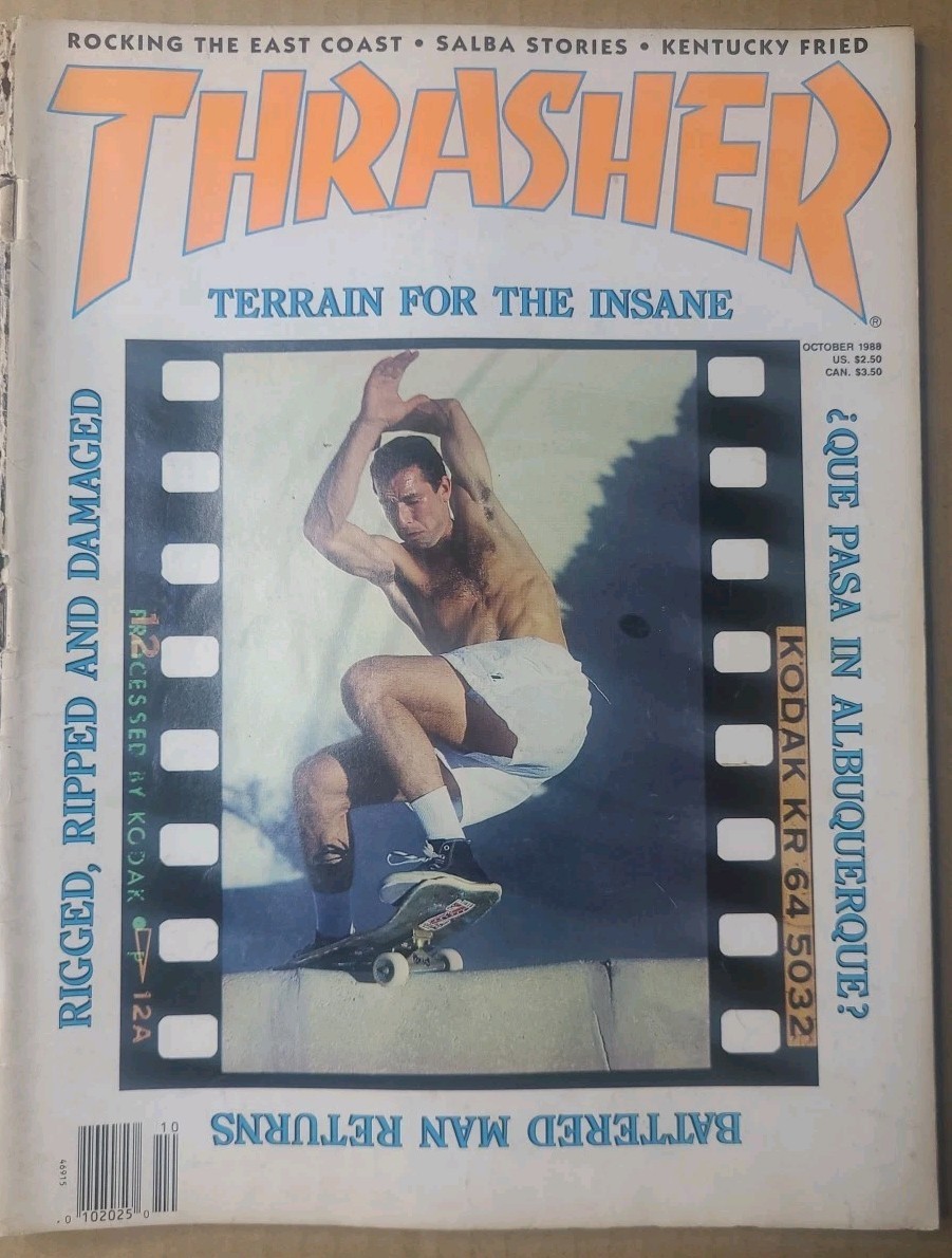 THRASHER Skateboard Magazine October 1988 -  Salba - Pool Sharks - Kentucky