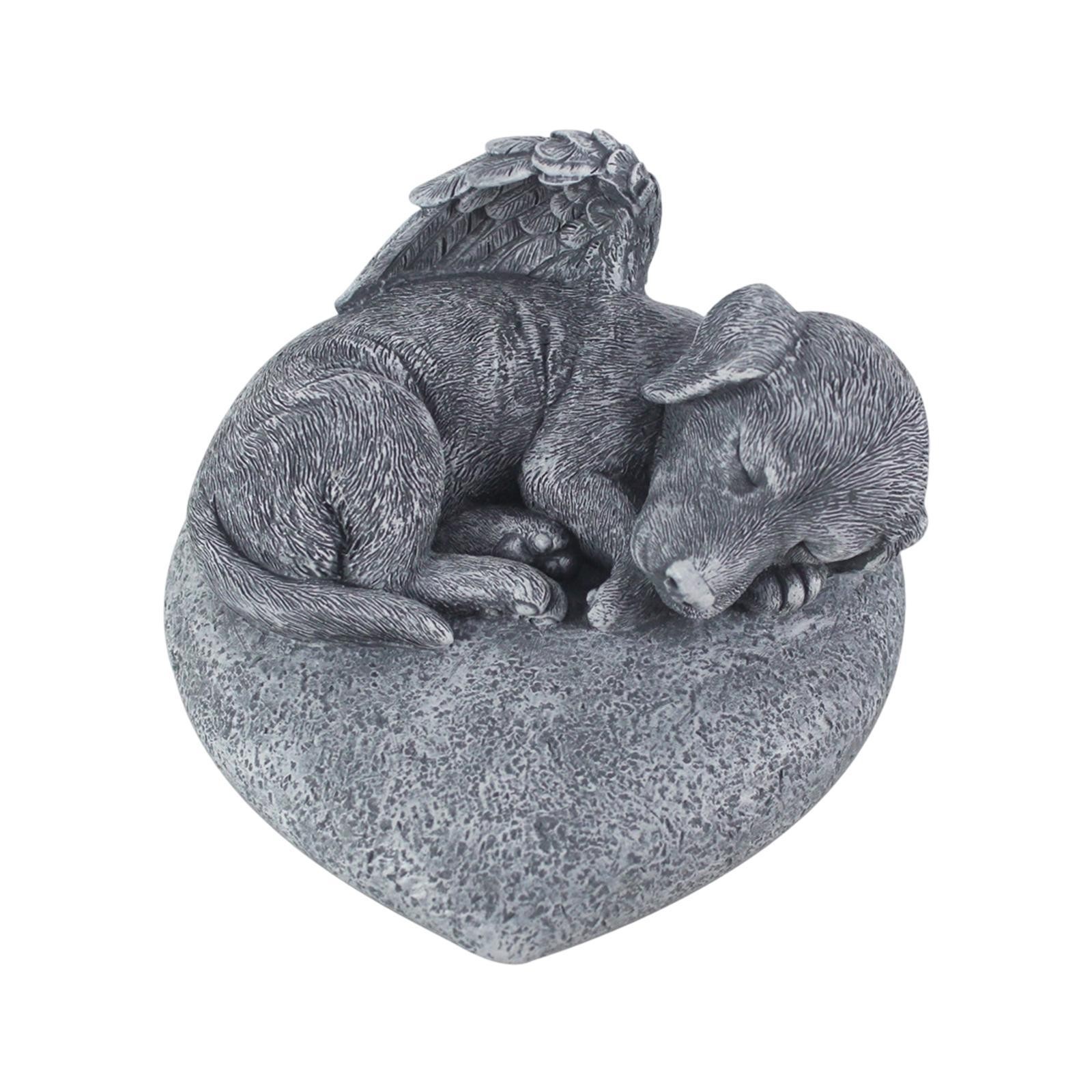Garden Statue Decoration Weather Resistant Dog Memorial Stone Figurine Grave