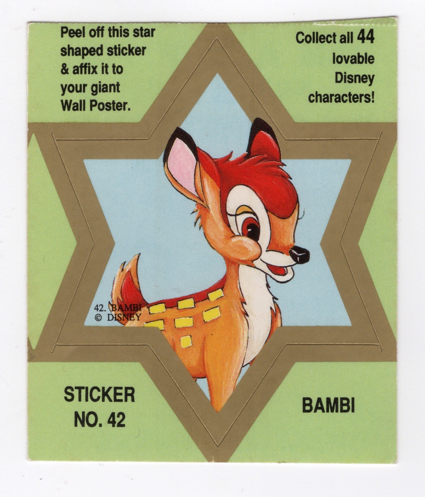 Dynamic Marketing Australia - Disney Star stickers 1999 Bambi