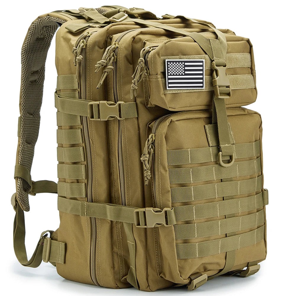 45L Man Tactical Backpacks Traveling Bags Outdoor 3P School Pack EDC Molle Pack 