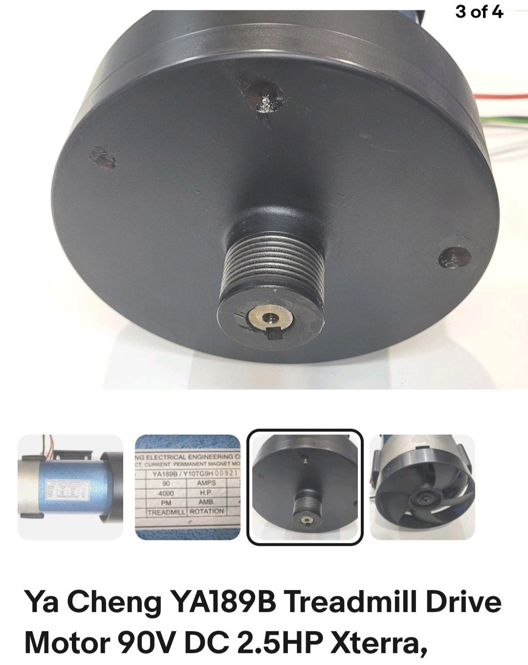 Ya Cheng YA189B Treadmill Drive Motor 90V DC 2.5HP 4000RPM Xterra