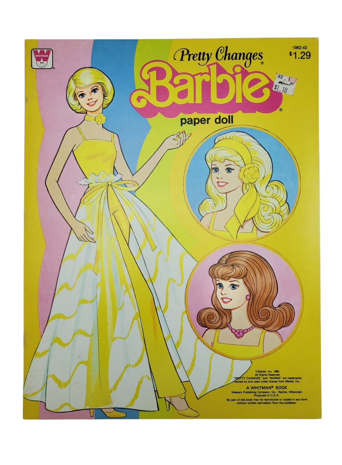Vintage BARBIE'S PRETTY CHANGES Paper Dolls Whitman 1981 No. 1982-42 Uncut