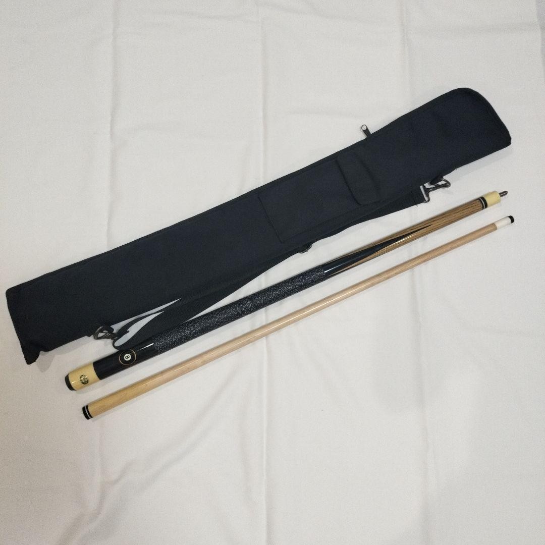Billiard Cue 147cm with Soft Case 2-Piece, Thread Wrap, Used rr2