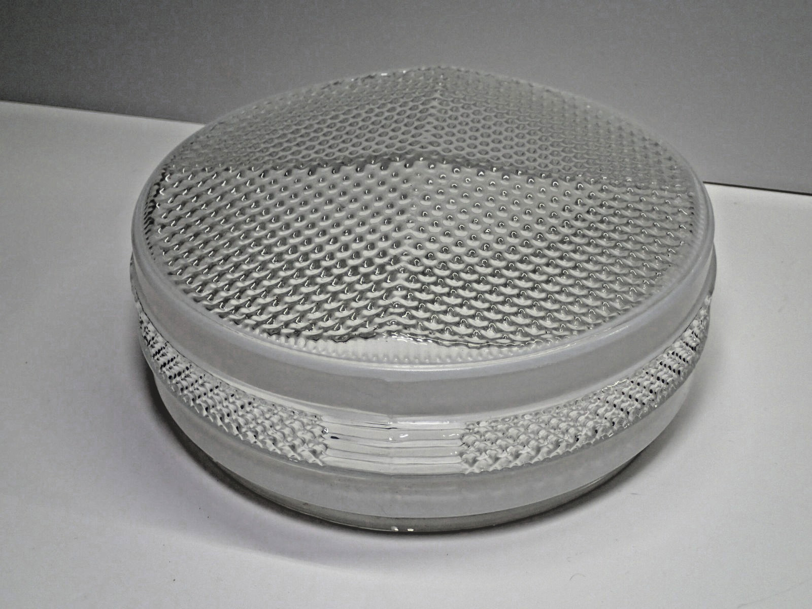 Vintage Atomic Ceiling Light Fixture Glass Cover Frosted Globe Shade 7" fitter