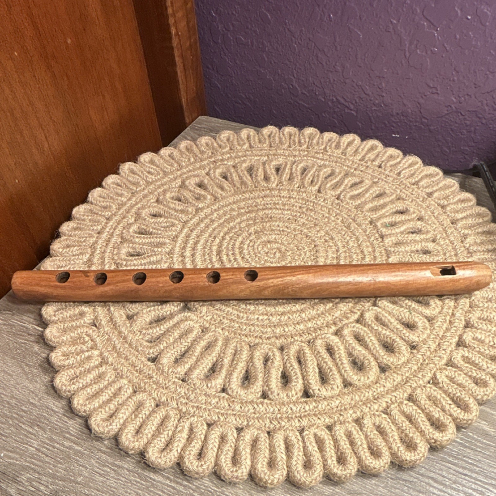 Wooden Fife Flute Folk Musical Instrument Brown Six Holes Matte Finish Wind