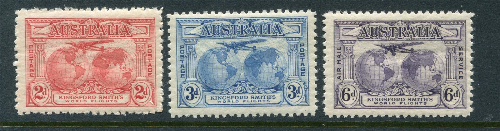 Australia #111-112, C2 Airplane Complete Set [Mint Never Hinged]
