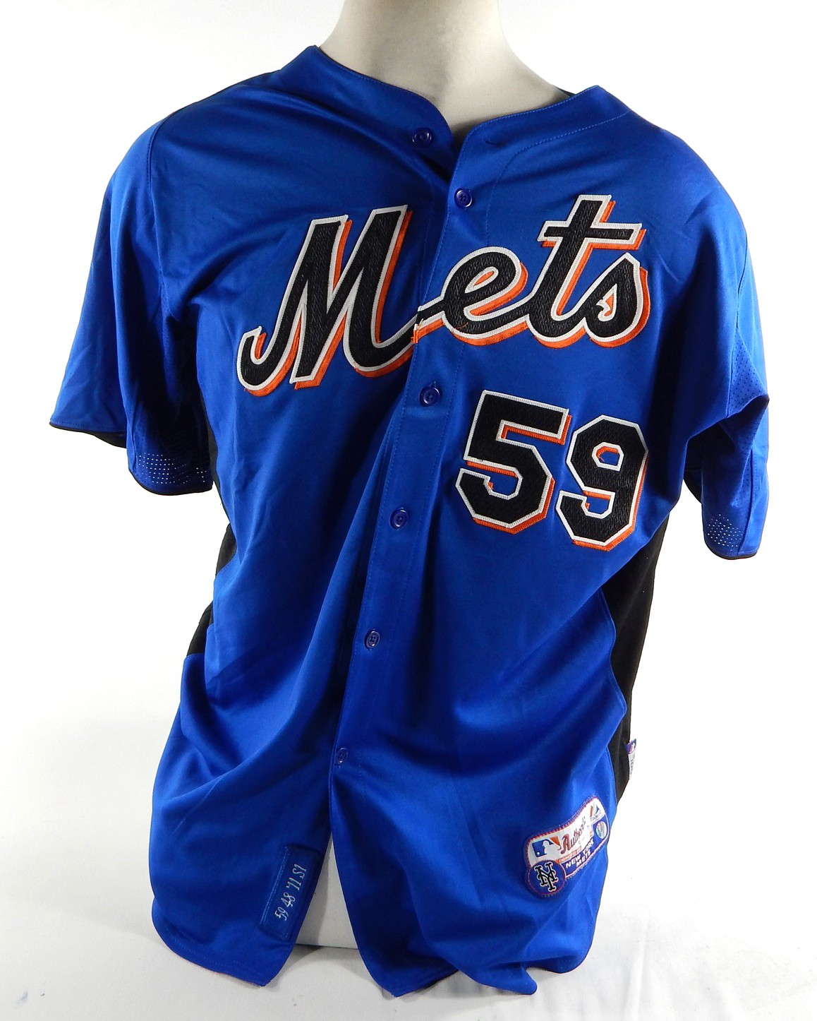 2011 New York Mets Dan Warthen #59 Game Issued Pos Used Blue Jersey ST BP 48 5