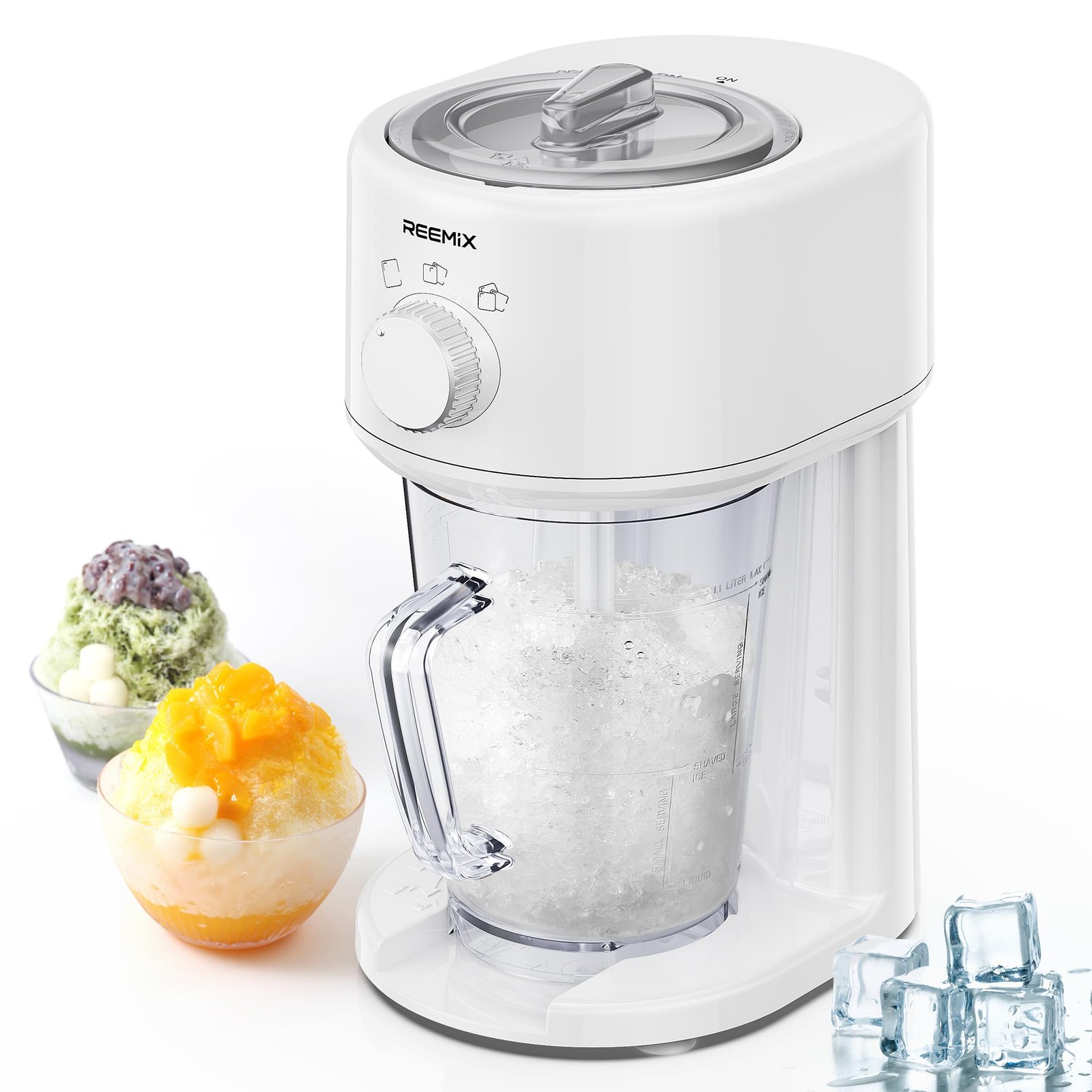 Shaved Ice Machine, Electric Ice Shaver and Snow Cone Machine with Large Capa...