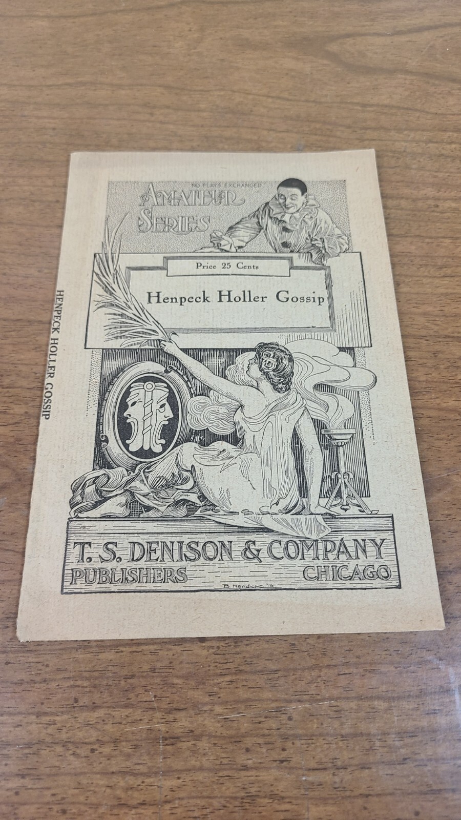 Vintage Script Henpeck Hollar Gossip One Act Comedy By Ora L Smith 