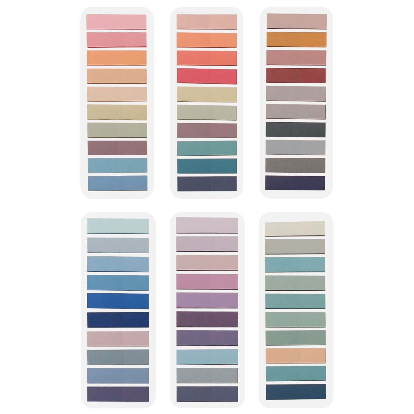 ELII 1200pcs Sticky Tabs Page 1200pcs, Blue, Green, Purple, Red, Orange, Gray 