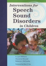 Interventions for Speech Sound Disorders in Children [With DVD]
