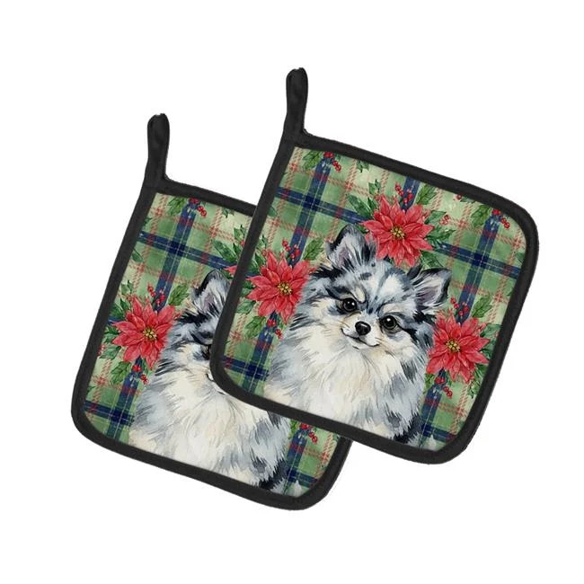 Carolines Treasures WDK8760PTHD Unisex Adult Blue Merle Pomeranian Christmas ...
