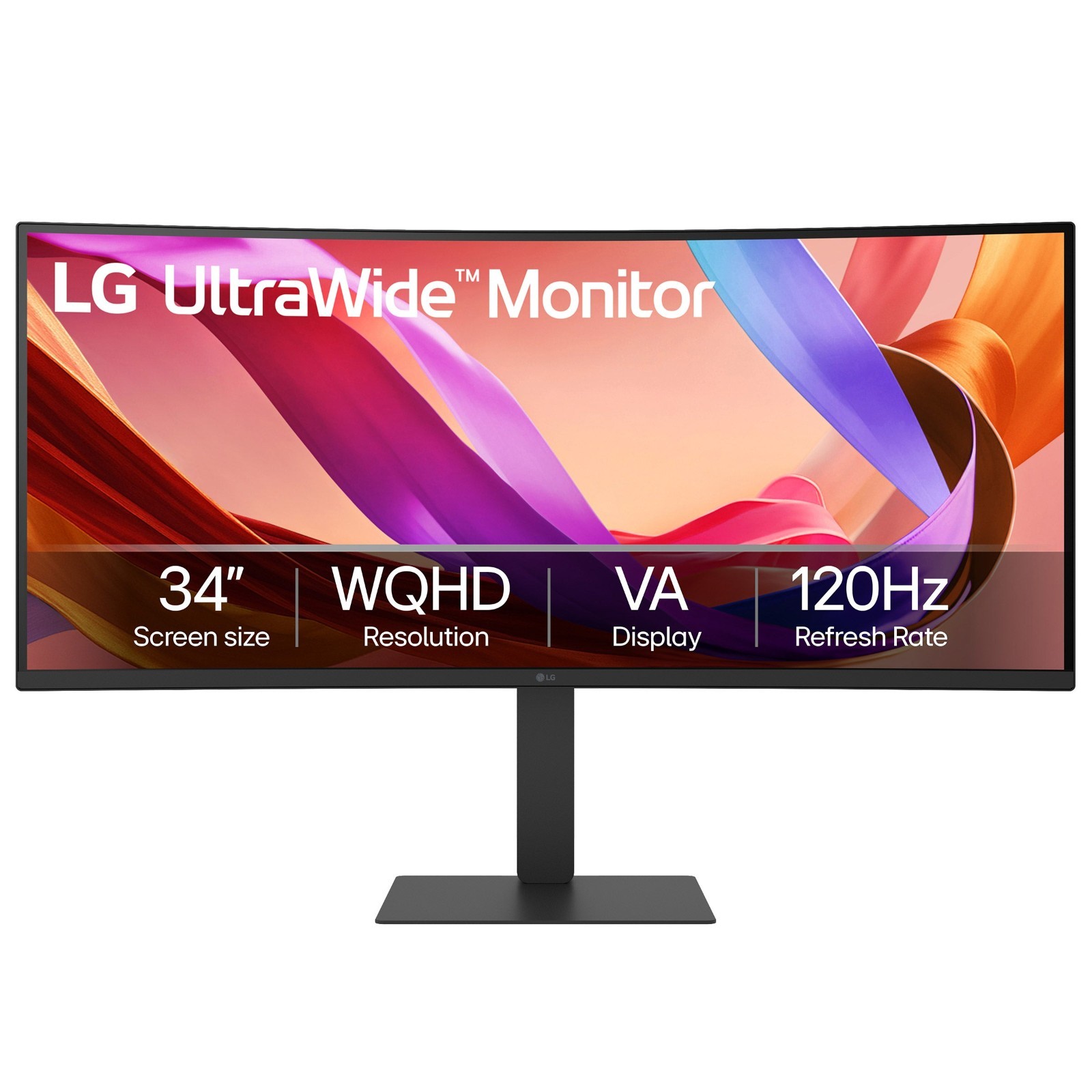 LG UltraWide 34" WQHD VA Curved Monitor 120Hz 5ms Black 34U62TB-B 2025 Model
