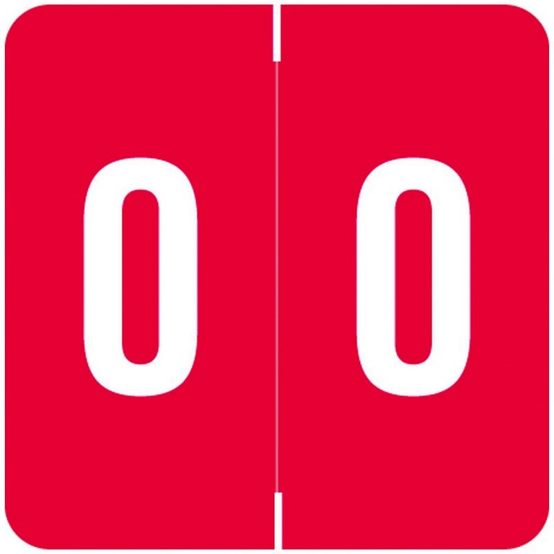 Barkley FNDBM Compatible "0" Numeric Labels, Laminated Stock, 1-1/2" x 1-1/2"