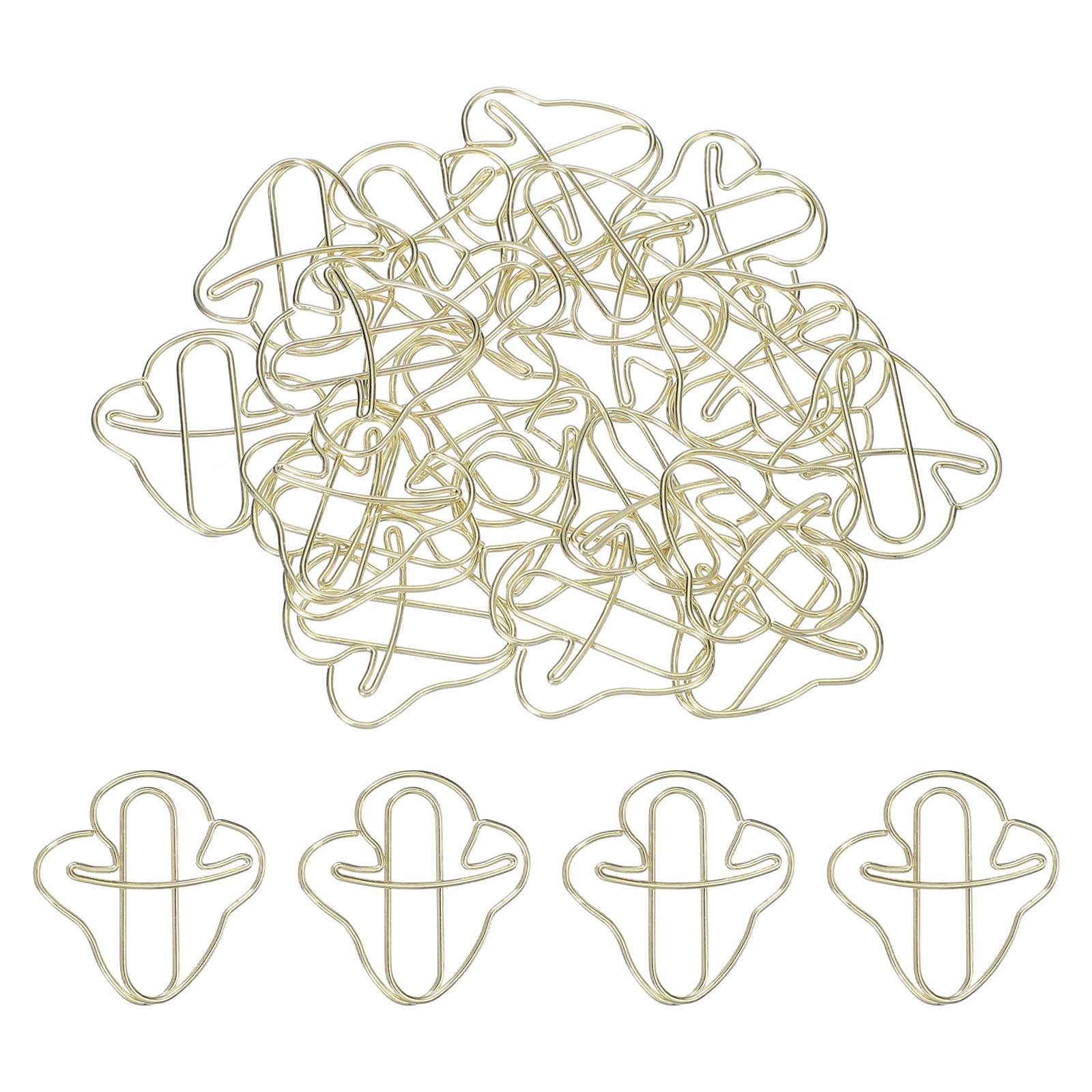 20 Pieces Of Mushroom Shaped Staples, Cute And Small Staples, 30mm, Gold