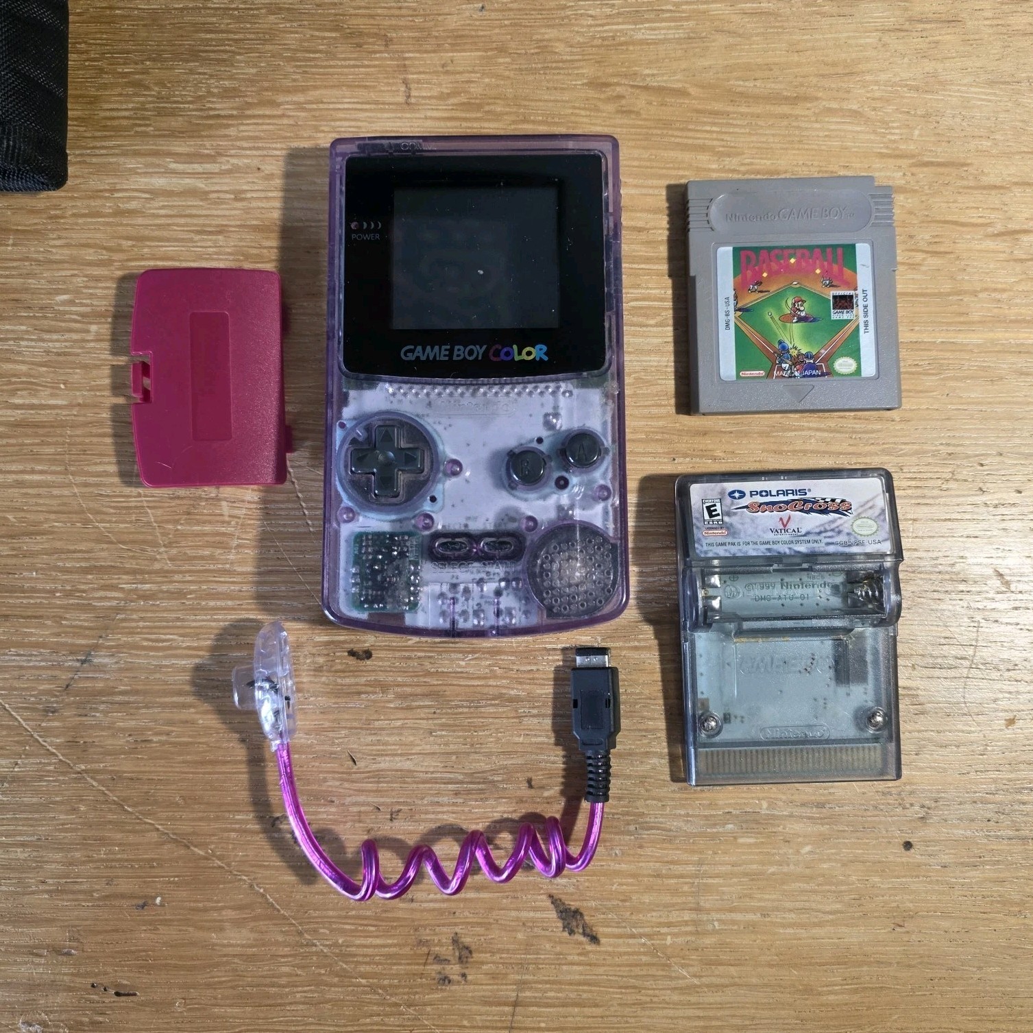 Nintendo Gameboy Color  - Atomic Purple Color with Games & Accessories