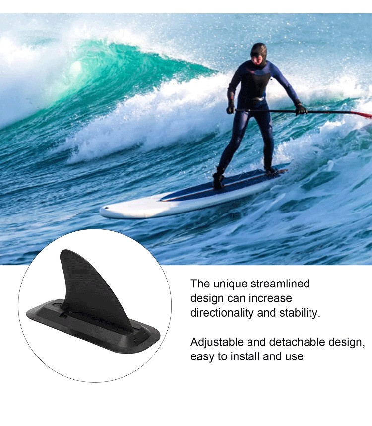 4inch Slide-in Sup Fin Portable Lightweight Paddleboard Rudder Accessories
