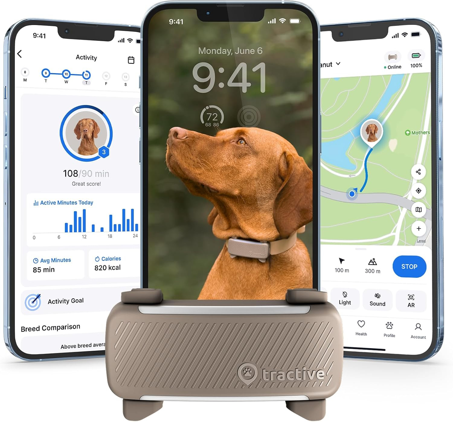 Smart Dog GPS Tracker | Live Pet Tracker with Virtual Fence | Vital Signs Monito