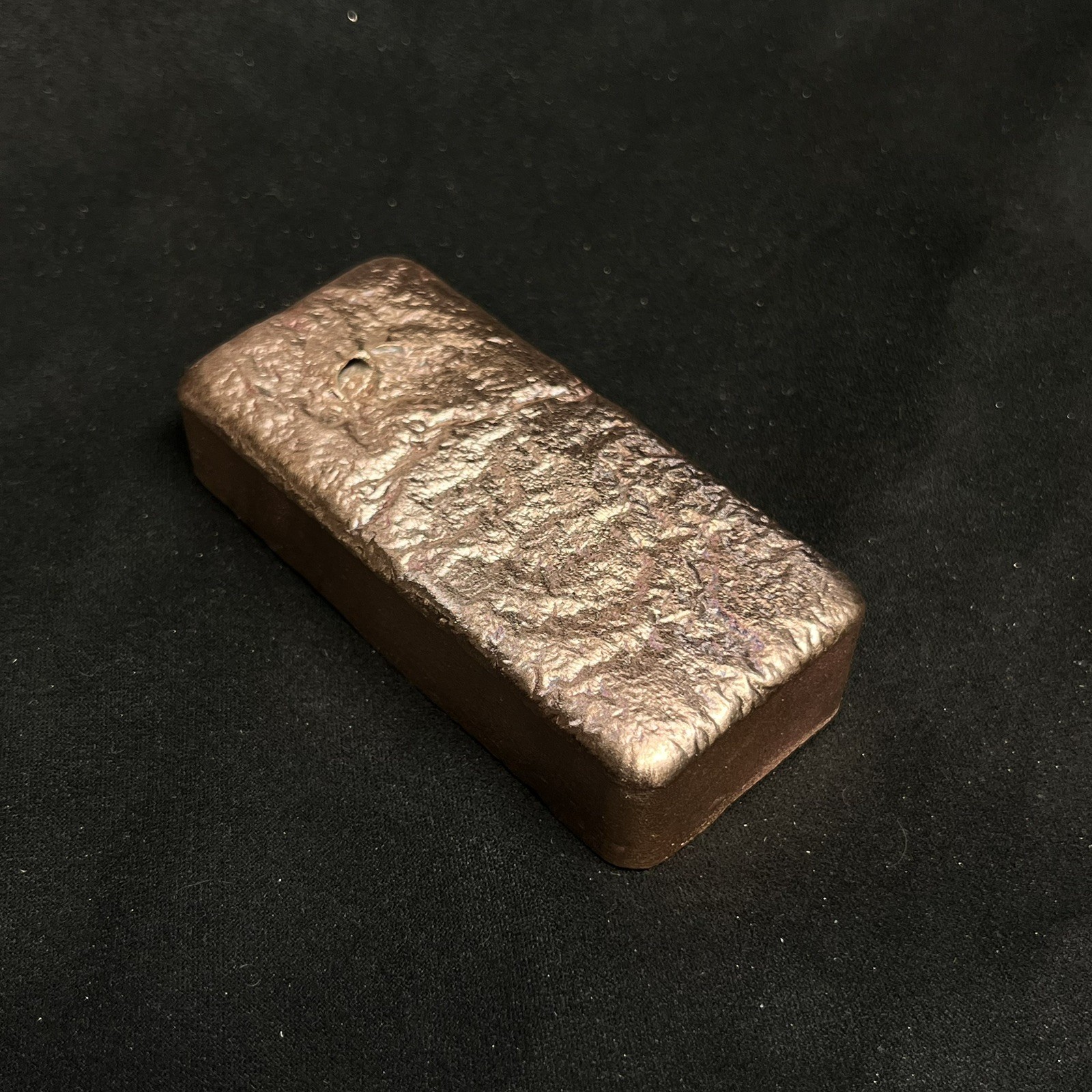 20.8 Oz .999 Pure Copper Bullion Hand Poured Bar
