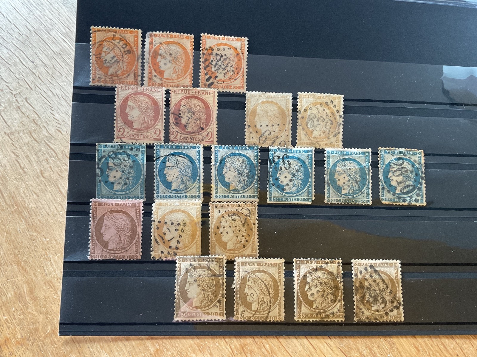France 1870 - 1875 issues used stamps B3349
