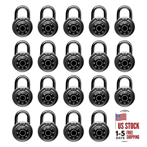 Locker Lock, 2 in Combination Lock, Black, 20 Pack Pack of 20