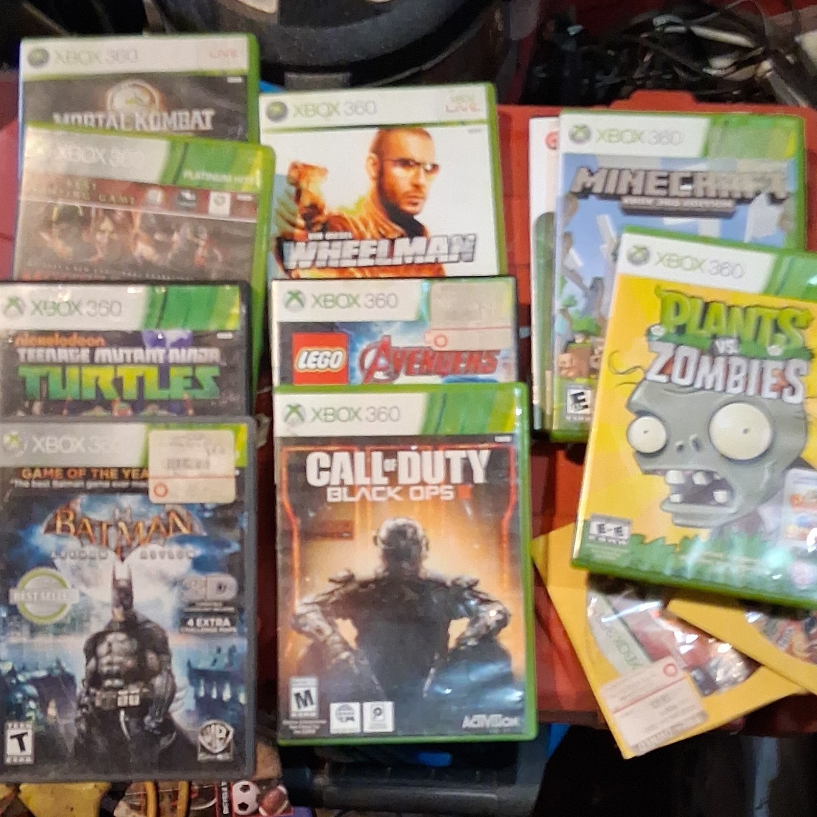 Xbox 360 Game Lot Mortal Kombat, Batman, Minecraft, TMNT, Call of Duty, LEGO