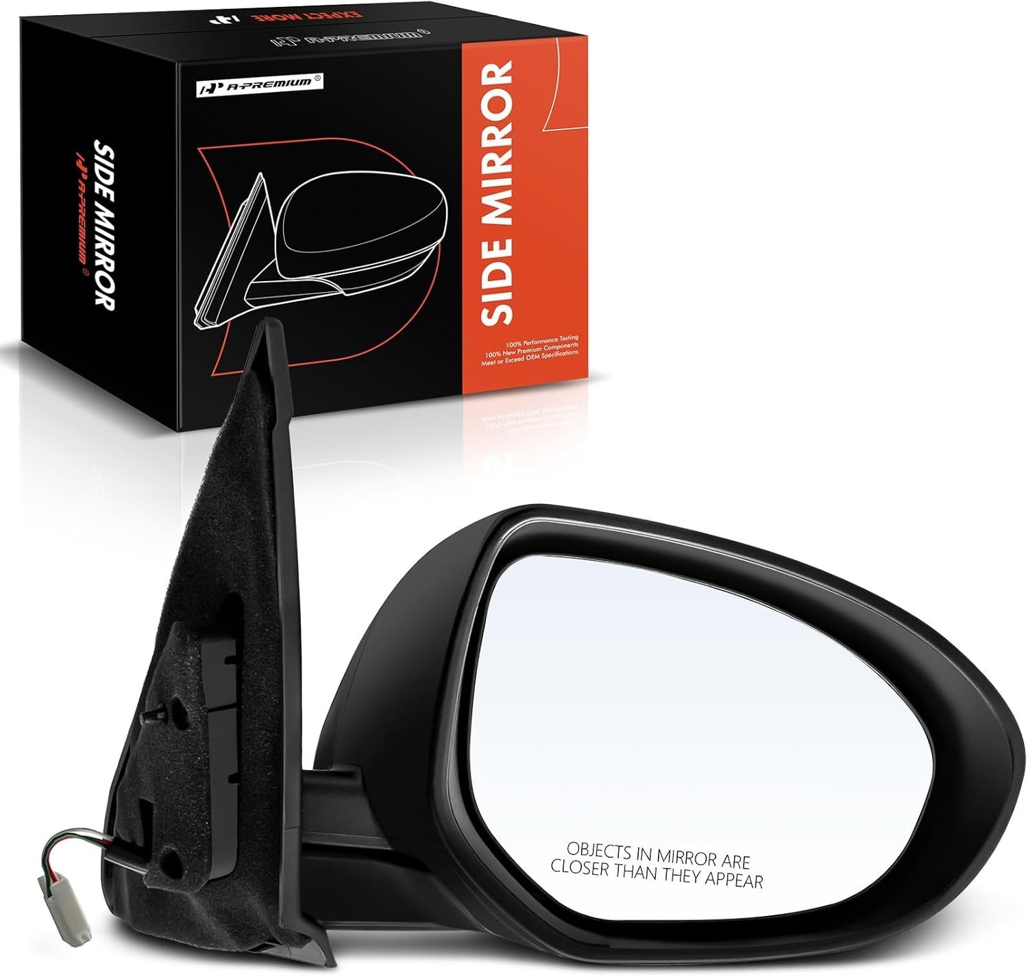 Passenger Side Power Door Mirror Fits Mazda 3 Base 2010 2011 2012 2013-Non Heate