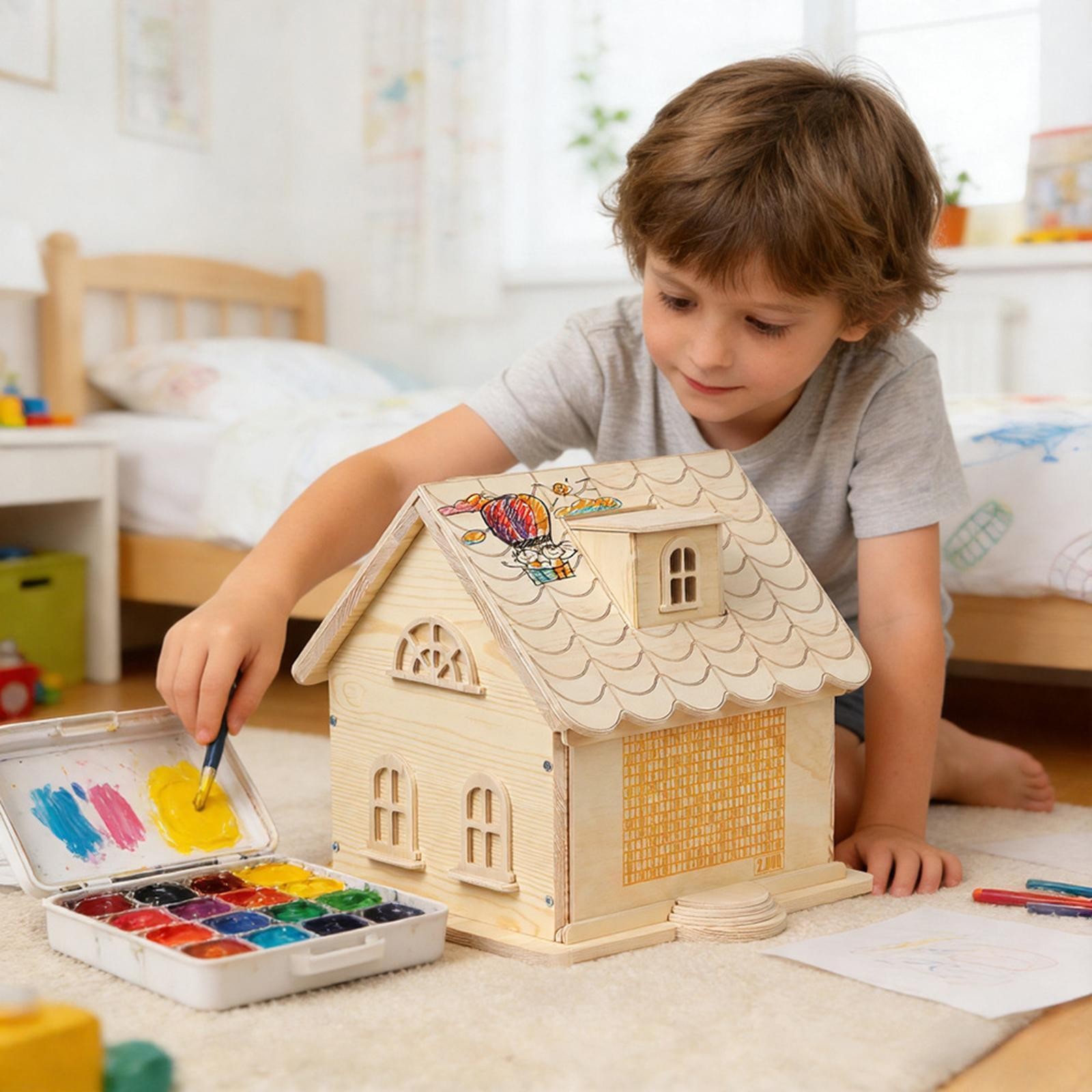 Money Box Savings Jar House Shaped Money Box