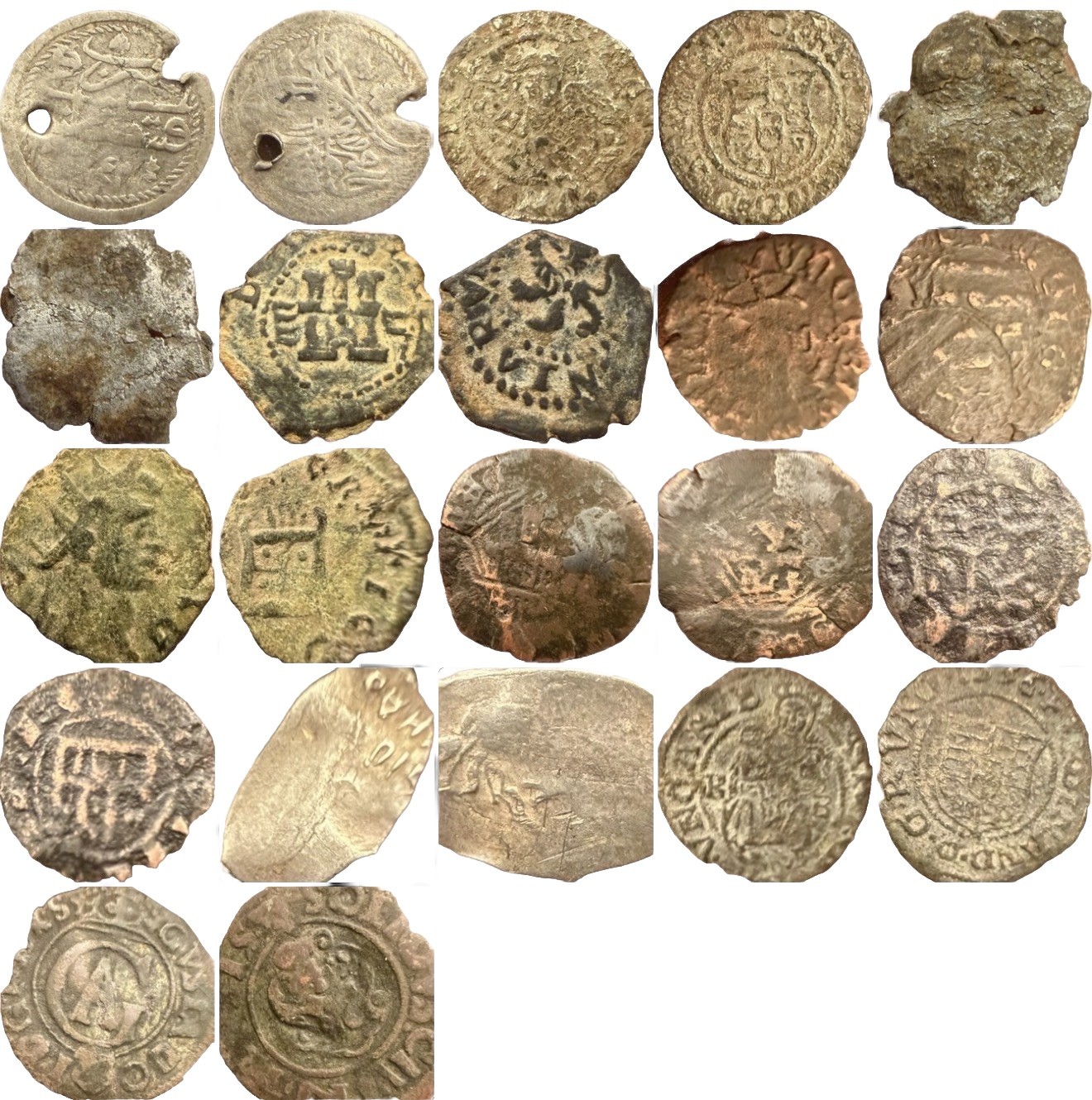 Lot Of 10 Ancient, Medieval And Post-Medieval Copper & Silver Coins Rare Types B