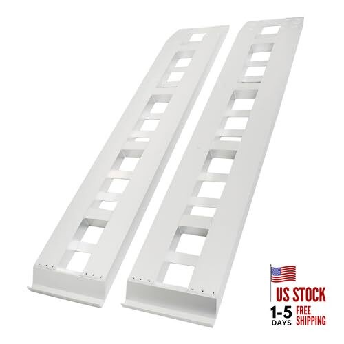 80x15 Aluminum Ramps Car Trailer Truck Hook End 2 Pack 6000Lbs 