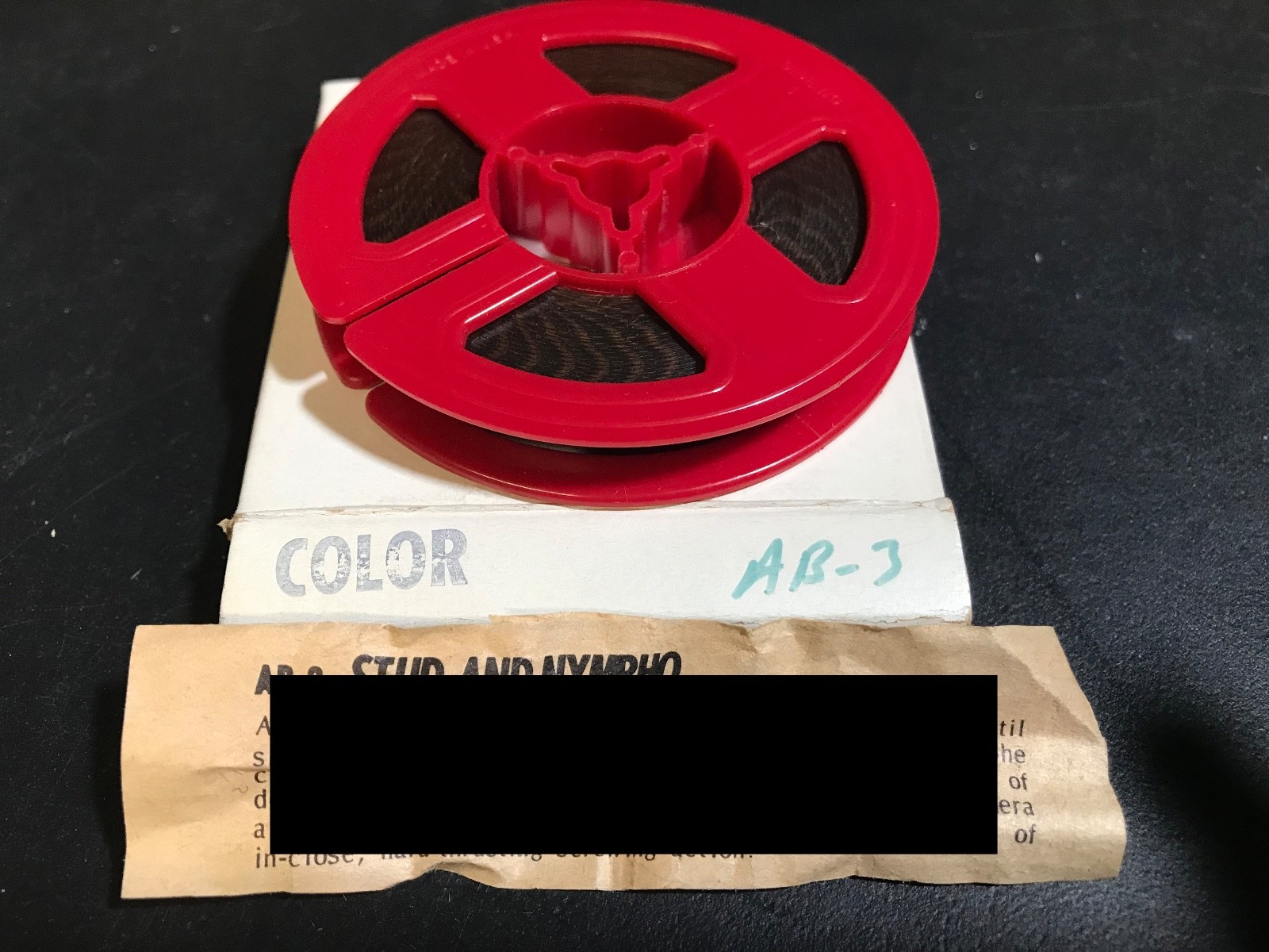 Vintage adult 8mm film, AB-3, color, w/ description