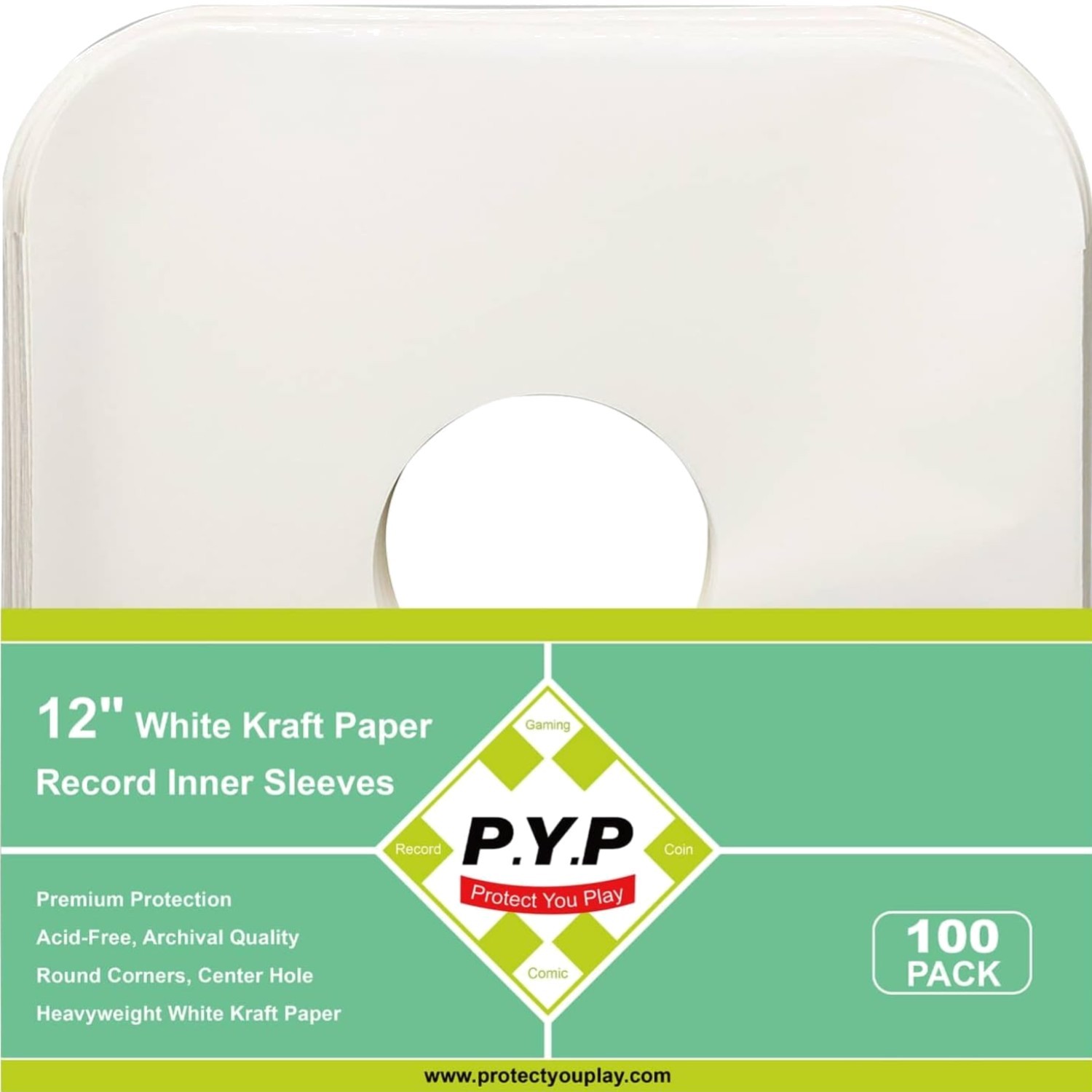 Vinyl Record Sleeves Inner Protectors 12 Inch LP Album Covers White Kraft Paper