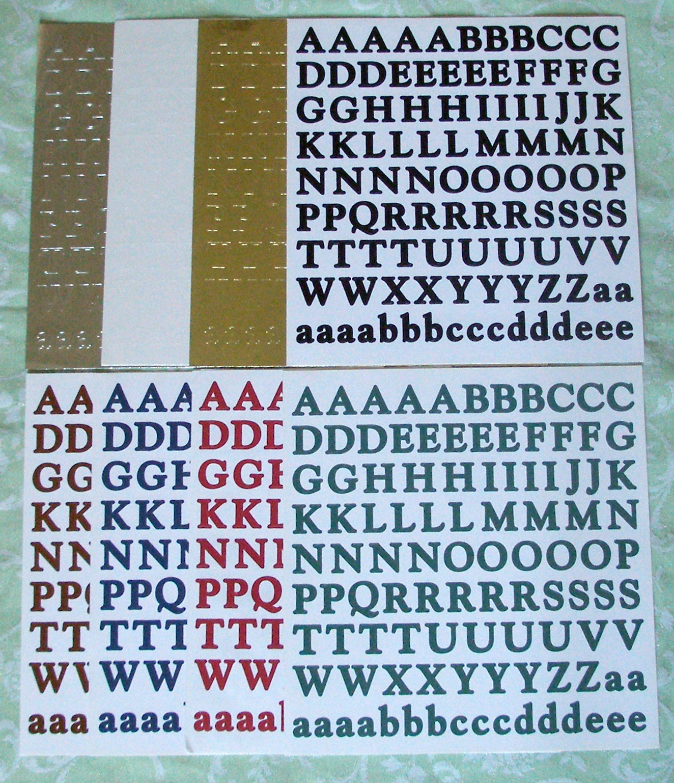 Creative Memories ABC/123 Classic Style Glossy Finish Stickers  - You Choose