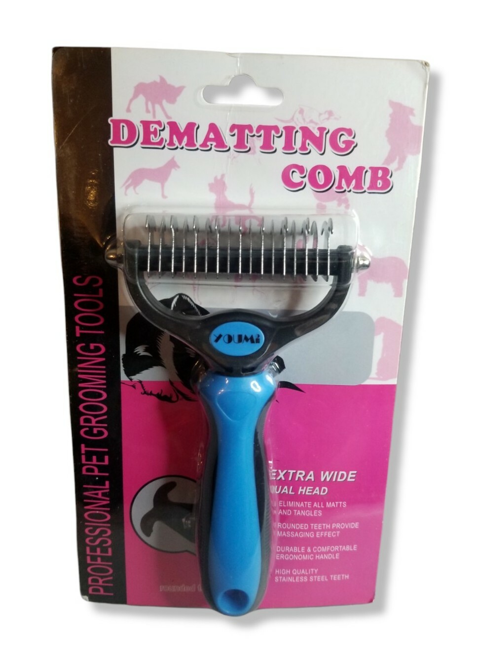 Pet Dog Cat Professional Grooming Cleaning Dematting Comb Hair Fur Brush Rake