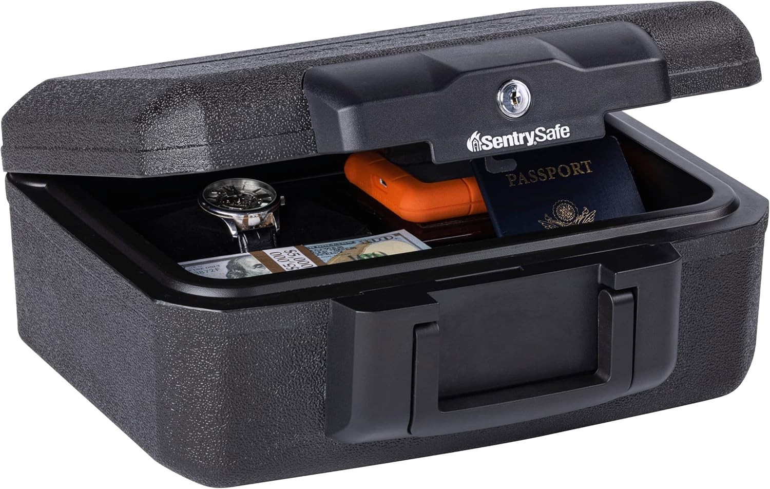 SentrySafe Small Chest Fireproof Money Safe with Key Lock Box - Black ™