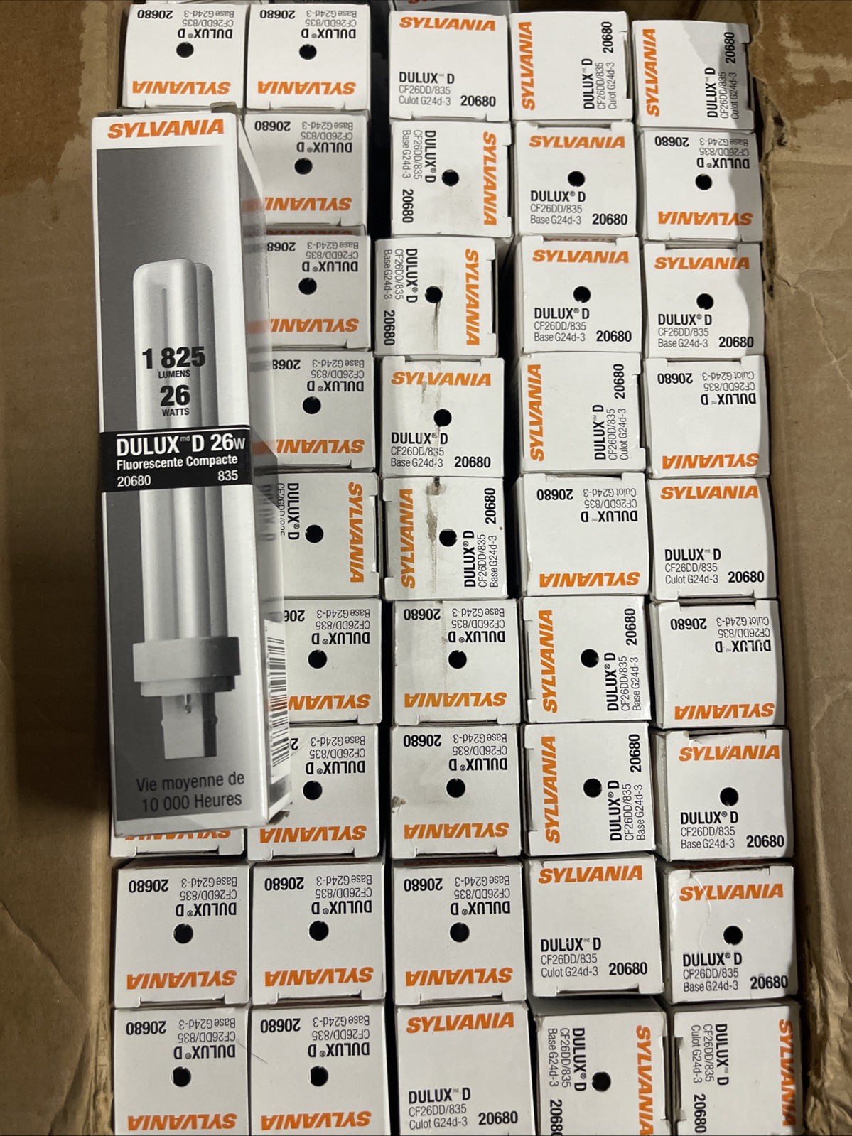 SYLVANIA 20680 26 Watts Pin Base CF26DD/835/ECO G24d-3 Case Of 49 Light Bulb Lot