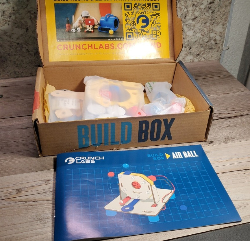 CrunchLabs by Mark Rober Air Ball Build Box NEW in Open Box Crunch Labs