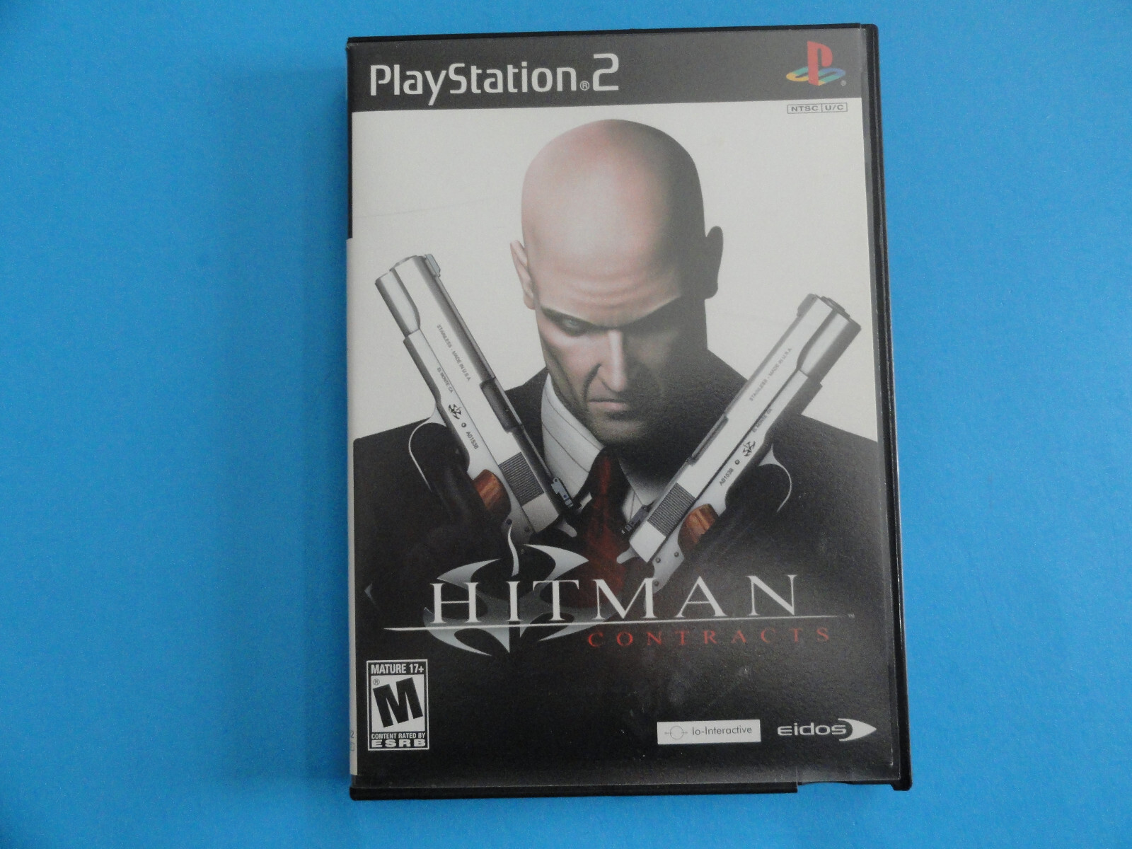 PS2 HITMAN: CONTRACTS - ORIGINAL COVER ART IN BLOCKBUSTER VIDEO CASE
