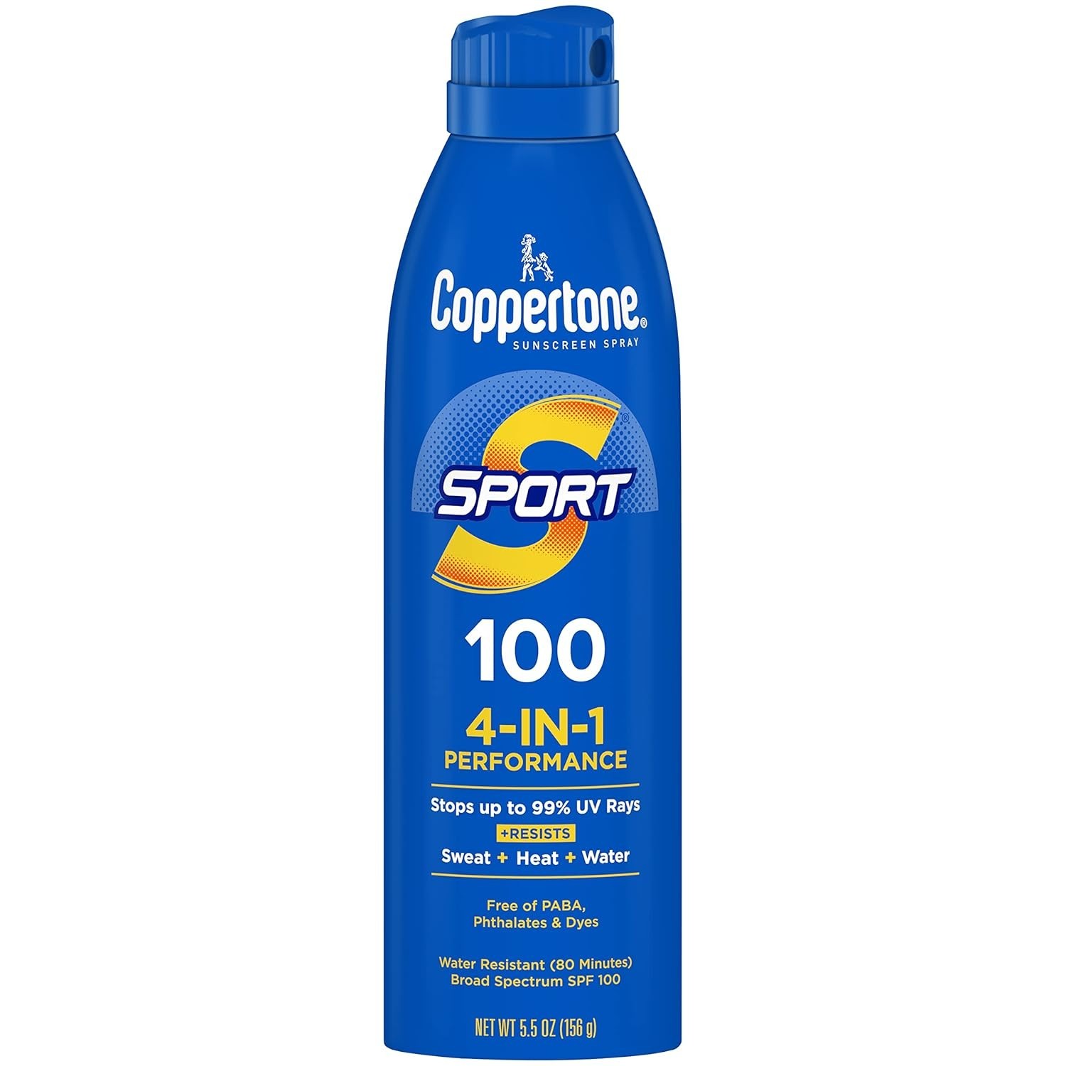 Coppertone - Sport Performance Sunscreen Spray , Broad Specturm SPF 100 (5.5 oz)